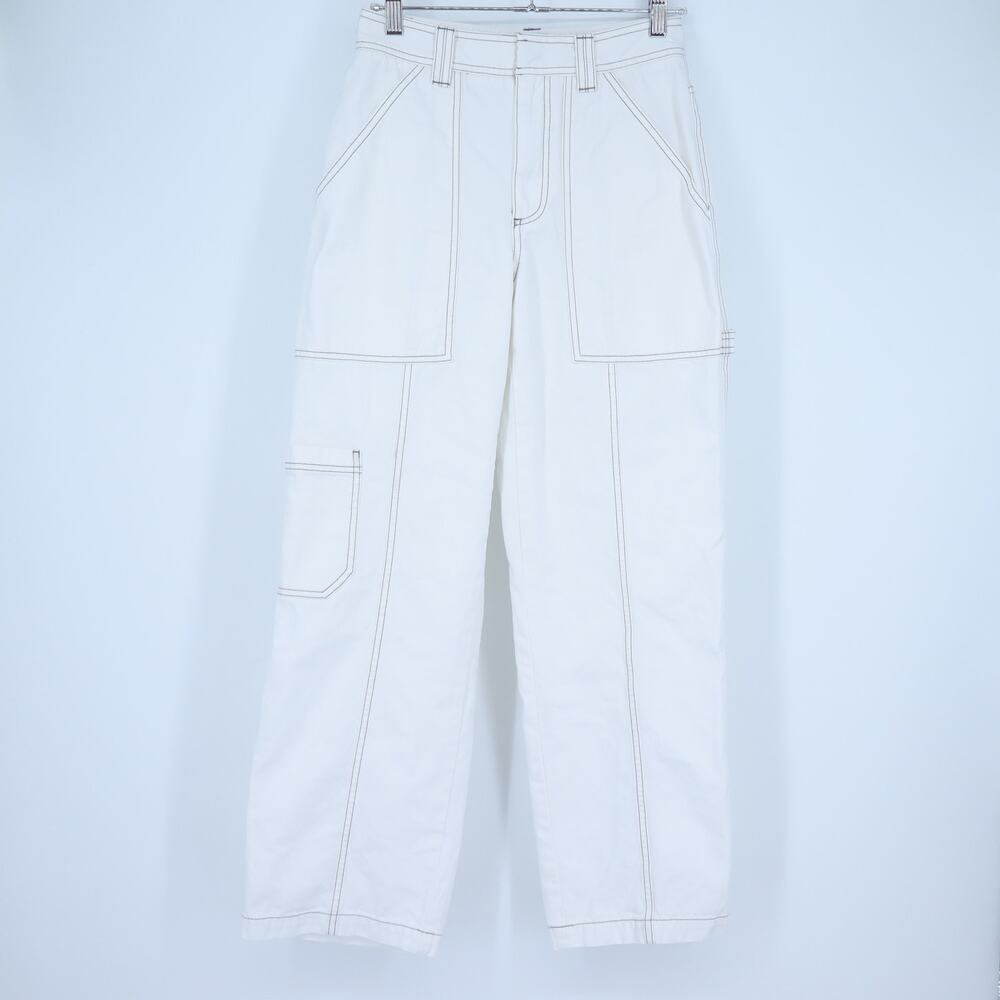 Sunday Best New Oscar Carpenter Pants Light Birch White Mid Rise Women's 2